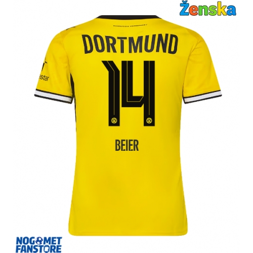 Borussia Dortmund Maximilian Beier #14 Domaci Dres za Ženska 2026-27 Kratak Rukav